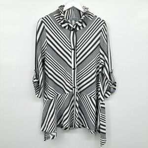 Moonlight Y&S Fashions Tunic Top Shirt‎ Size Medium Crinkle Stretch 3/4 Sleeves